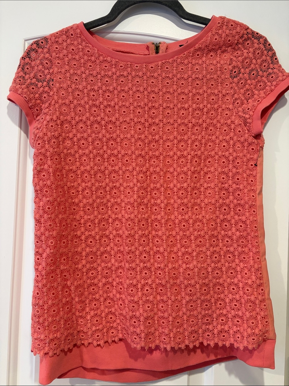 Zara Coral Lace Midi Skirt Set
